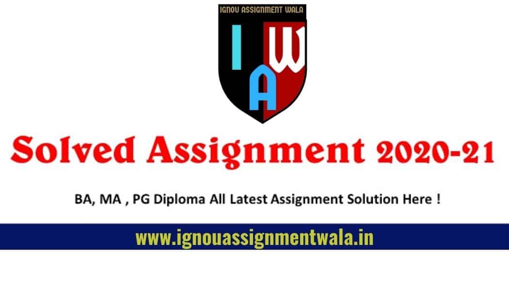 Ignou solved assignment com in picture