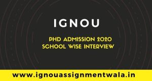 Read more about the article Ph D Admission 2020 – School wise Interview schedule