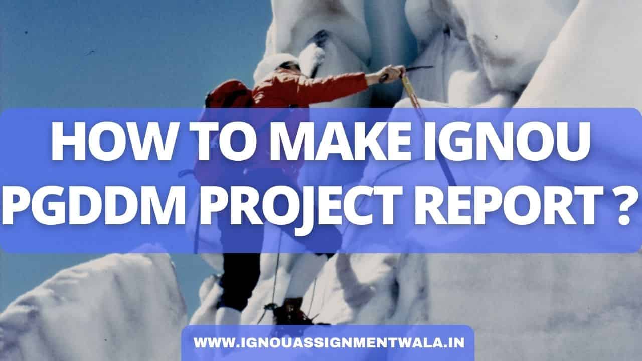 You are currently viewing HOW TO MAKE IGNOU PGDDM PROJECT REPORT ?