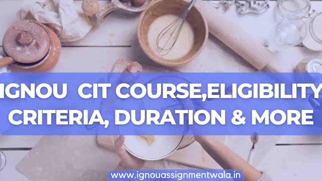 Read more about the article IGNOU CIT Course ,Eligibility Criteria, Duration & More