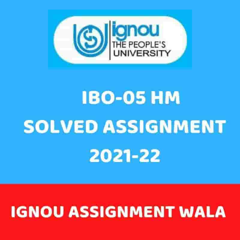 You are currently viewing IGNOU IBO 05 HINDI SOLVED ASSIGNMENT 2021-22