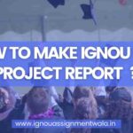 HOW TO MAKE IGNOU CCP PROJECT REPORT  ?