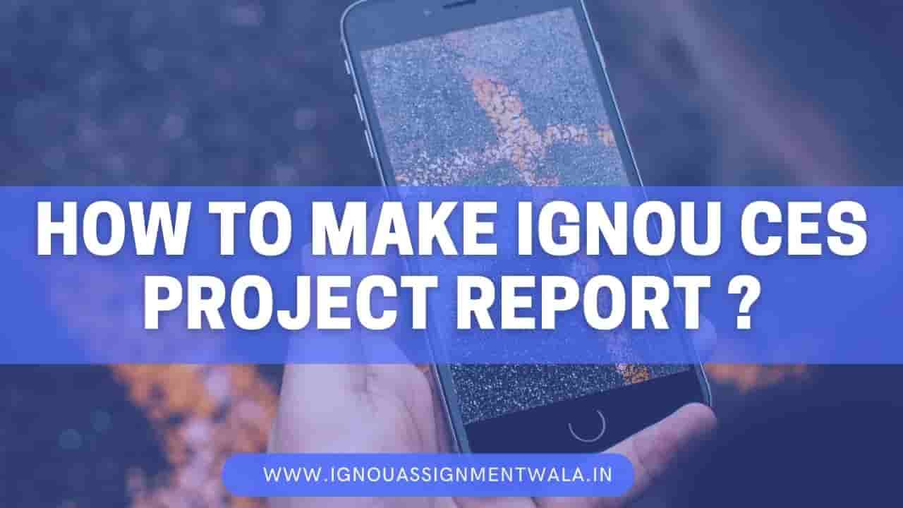 Read more about the article HOW TO MAKE IGNOU CES PROJECT REPORT ?