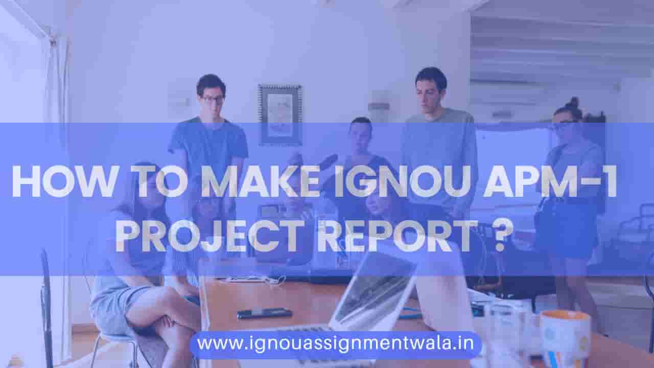 Read more about the article HOW TO MAKE IGNOU APM-1 PROJECT REPORT ?