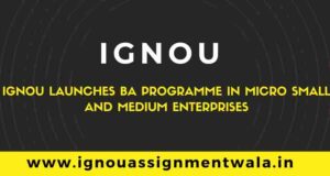 IGNOU Launches BA Programme In Micro Small And Medium Enterprises