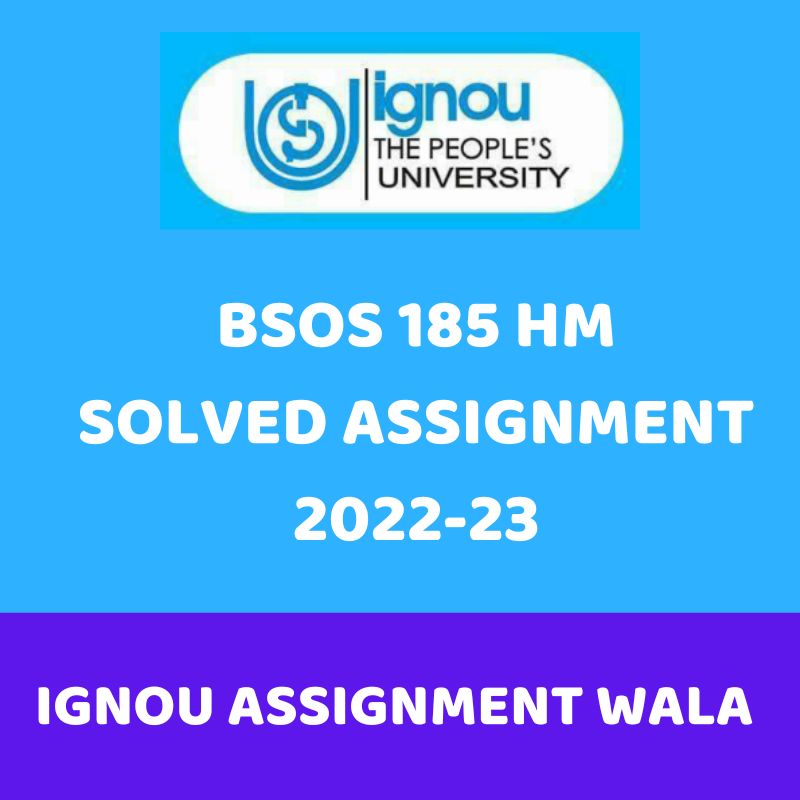 You are currently viewing IGNOU BSOS 185 HINDI SOLVED ASSIGNMENT 2022-23