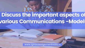 Read more about the article Discuss the important aspects of various Communications -Models.