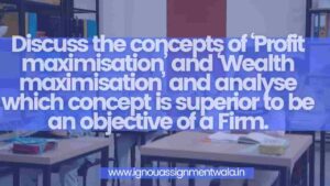Read more about the article Discuss the concepts of ‘Profit maximisation’ and ‘Wealth maximisation’ and analyse which concept is superior to be an objective of a Firm.