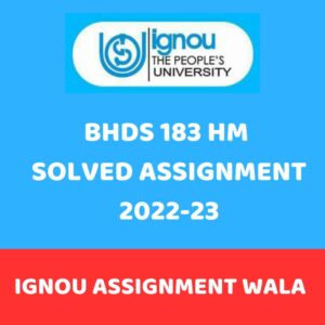  IGNOU BHDS 183  HINDI SOLVED ASSIGNMENT 2022-23