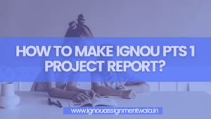 Read more about the article HOW TO MAKE IGNOU PTS 1 PROJECT REPORT?