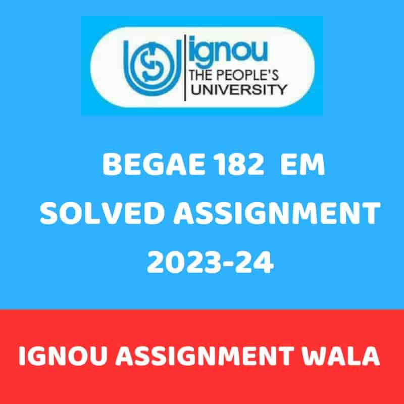 ignou assignment 2023 solved assignment