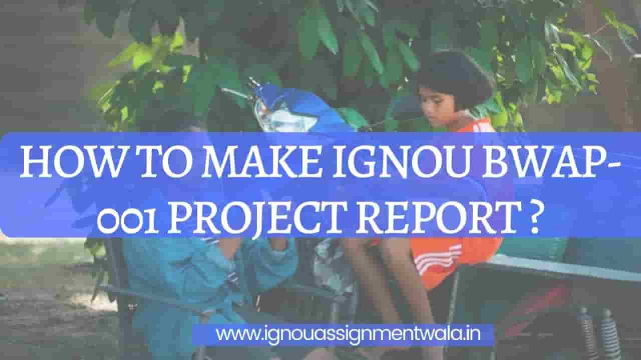 You are currently viewing HOW TO MAKE IGNOU BWAP-001 PROJECT REPORT ?