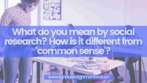 Read more about the article What do you mean by social research? How is it different from ‘common sense’?