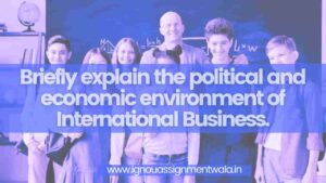Read more about the article Briefly explain the political and economic environment of International Business.