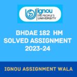 IGNOU BHDAE 182 HINDI SOLVED ASSIGNMENT 2023-24