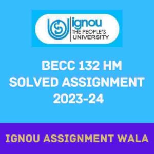 Read more about the article IGNOU BECC 132 HINDI SOLVED ASSIGNMENT 2023-24