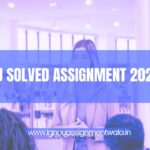 IGNOU ASSIGNMENT 2025-26
